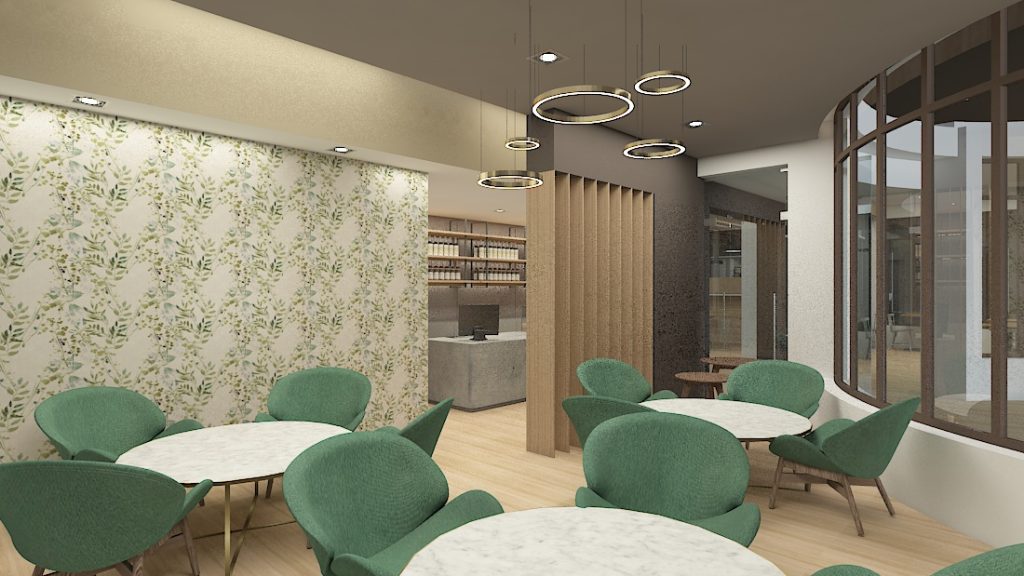 projeto design interiores confeitaria