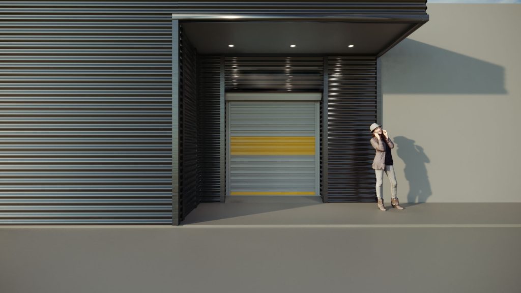 Projeto de design de interiores para recepção de armazém
