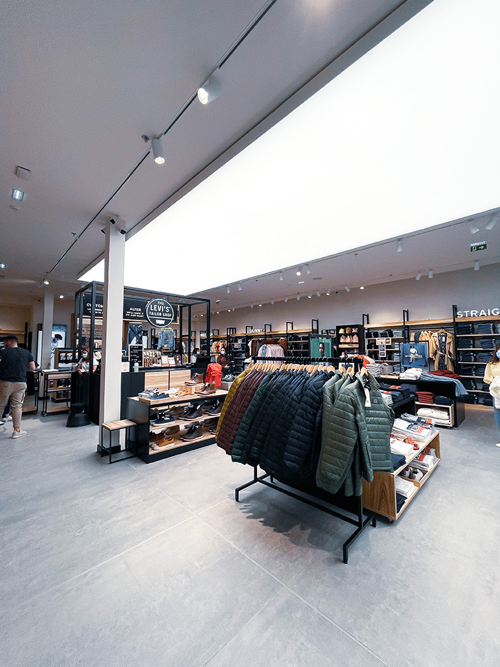 Remodelação da loja Levis no NorteShopping - interior