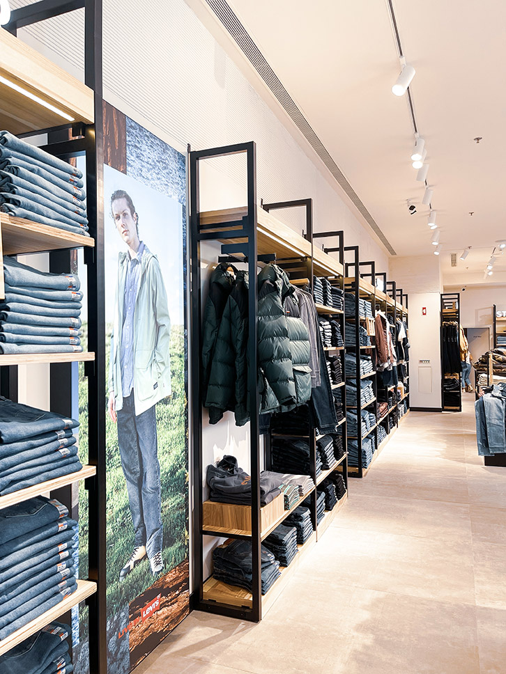 Remodelação da loja Levis no NorteShopping - interior