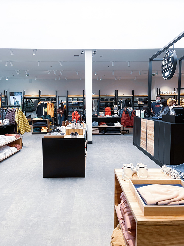Remodelação da loja Levis no NorteShopping - interior