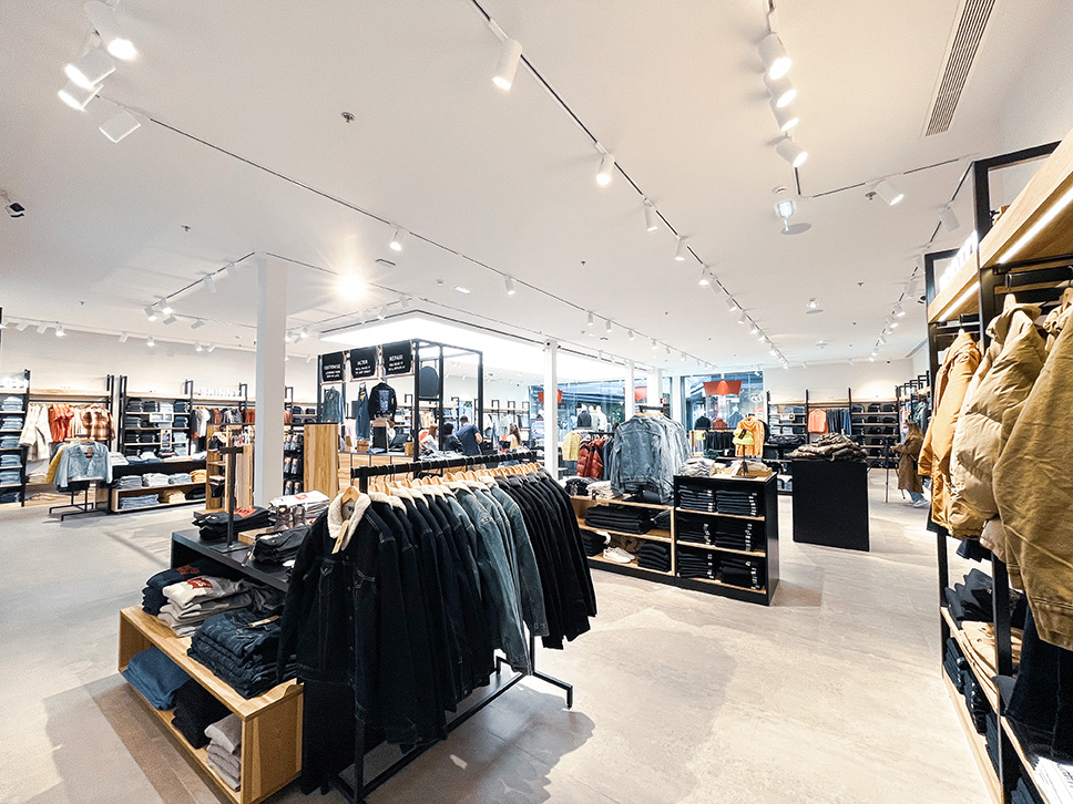 Remodelação da loja Levis no NorteShopping - interior