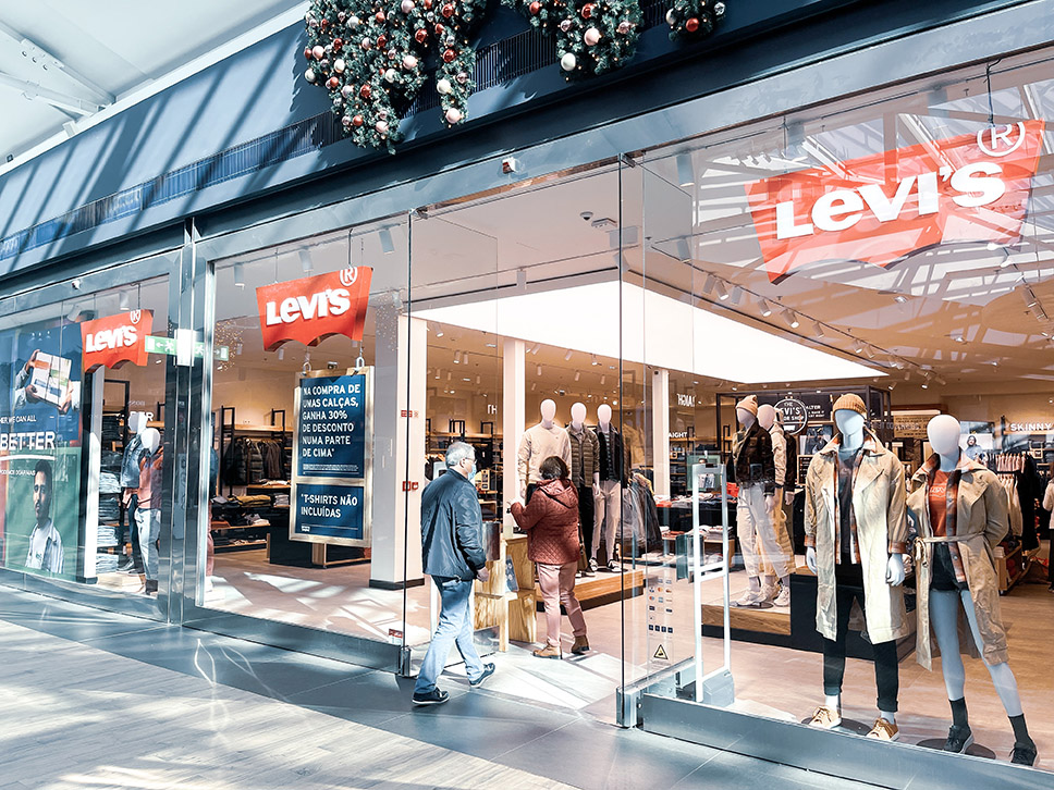 Remodelação da loja Levis no NorteShopping - interior
