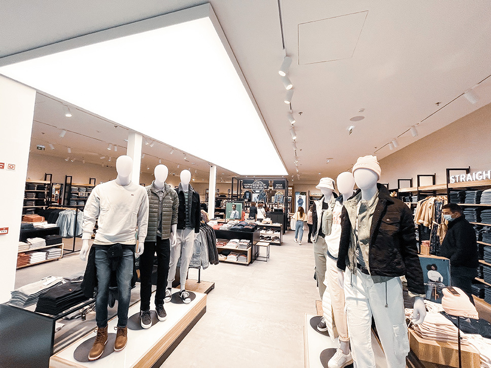 Remodelação da loja Levis no NorteShopping - interior