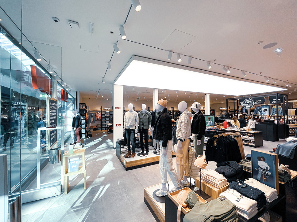 Remodelação da loja Levis no NorteShopping - interior